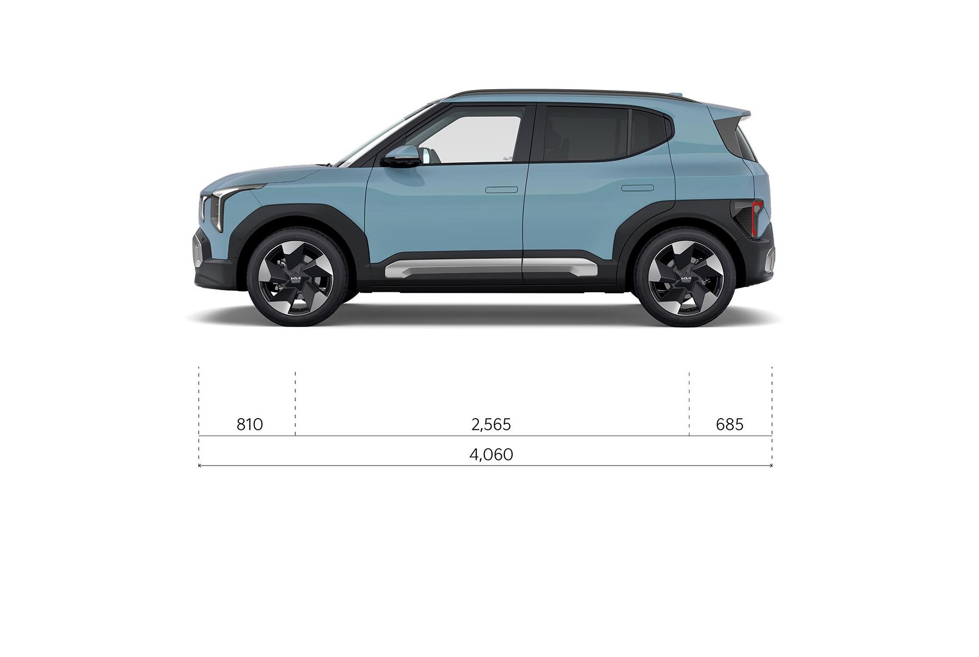 Kia EV2 Dimensions side view